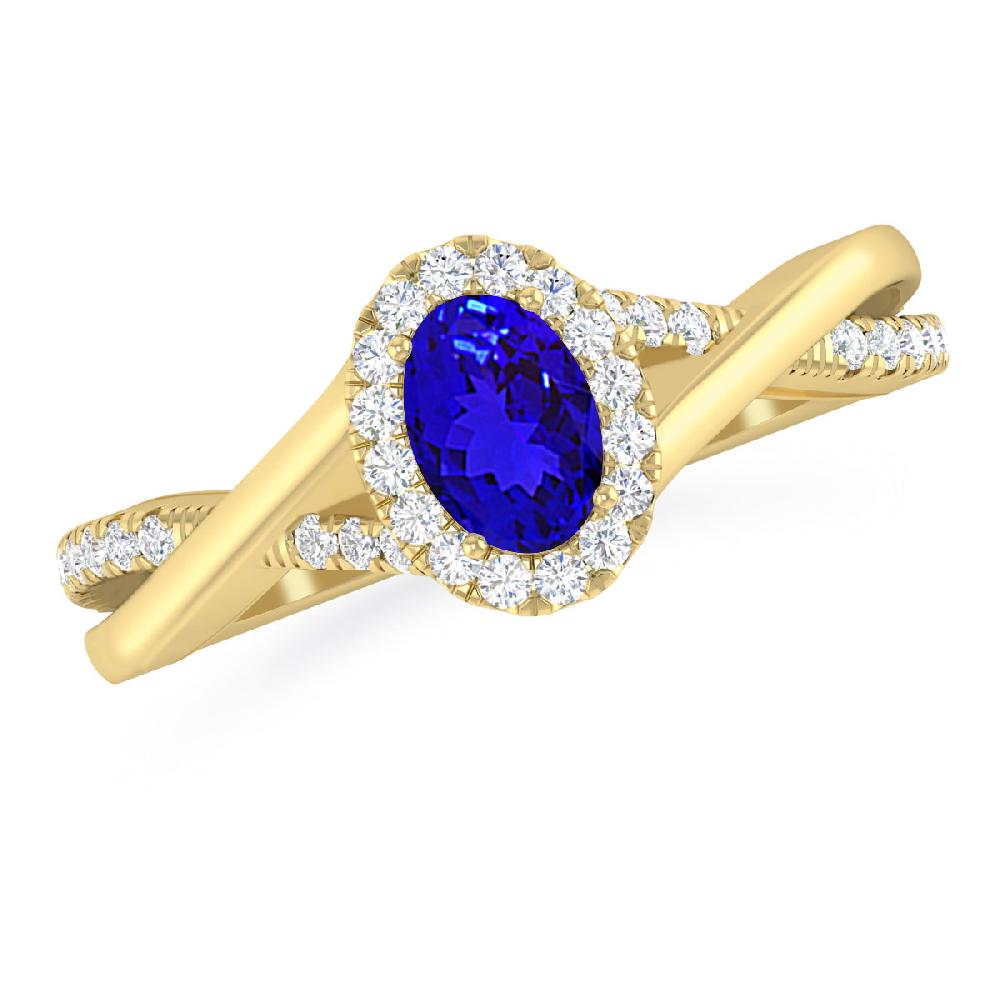 Yellow Gold - Tanzanite