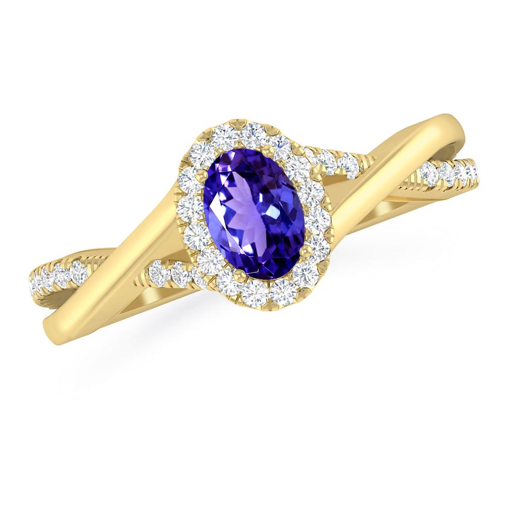 Yellow Gold - Tanzanite