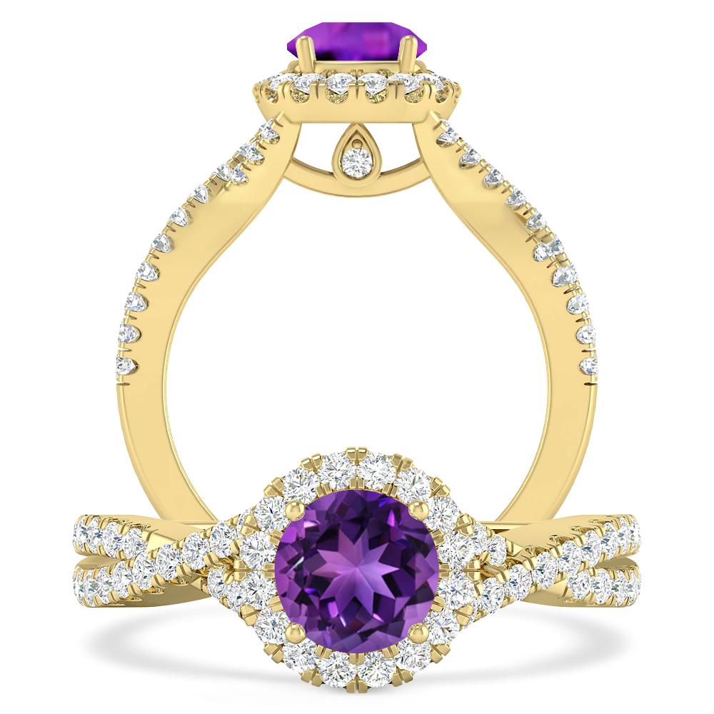 Yellow Gold - Amethyst