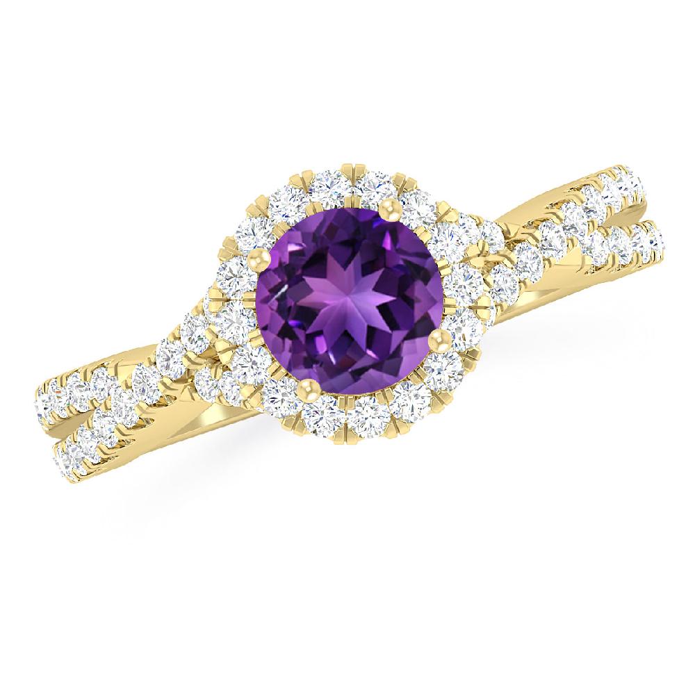 Yellow Gold - Amethyst