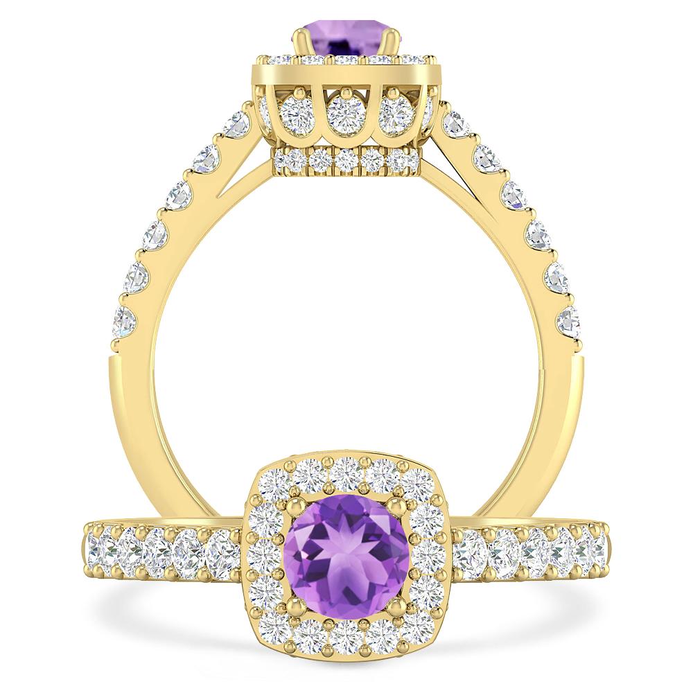 Yellow Gold - Amethyst