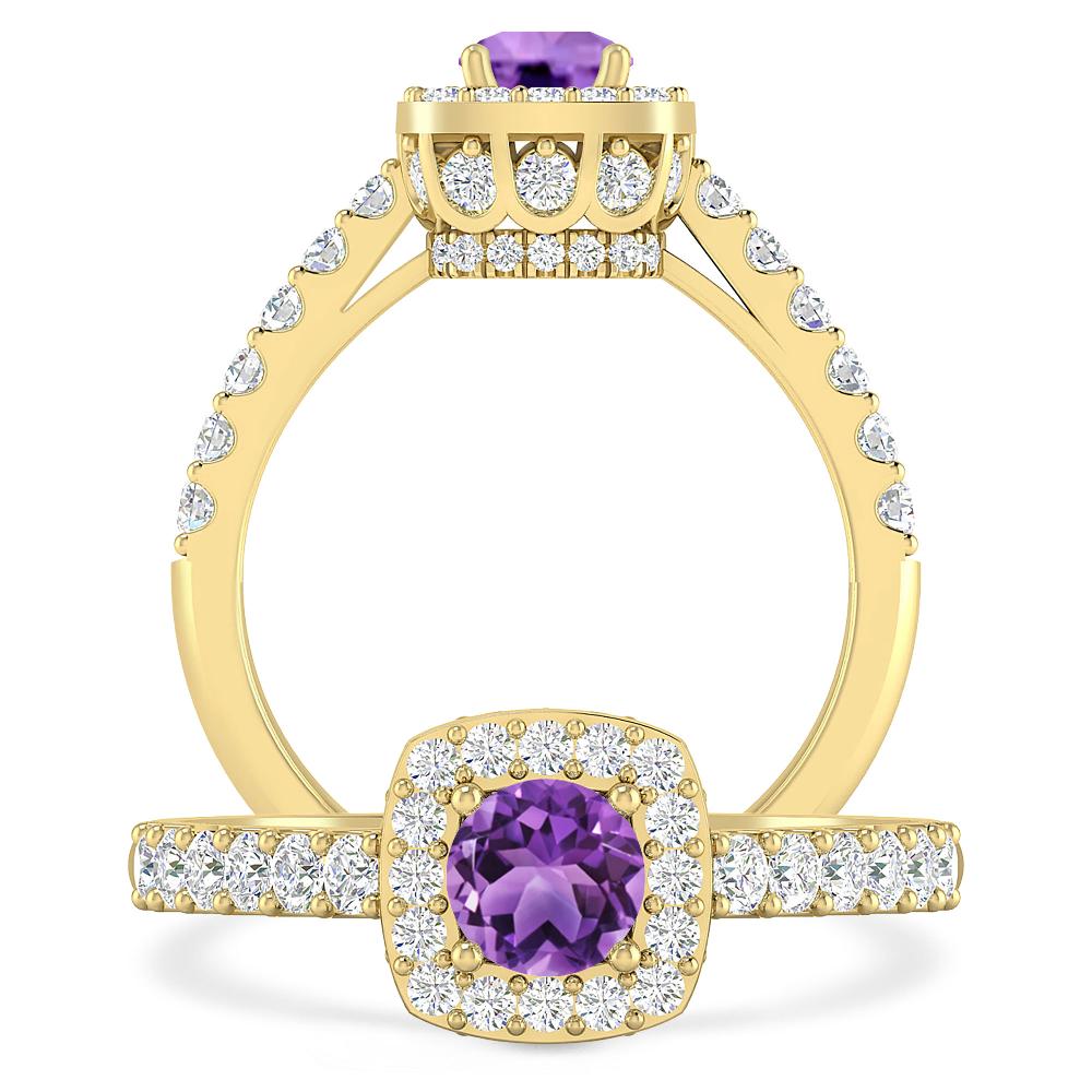 Yellow Gold - Amethyst