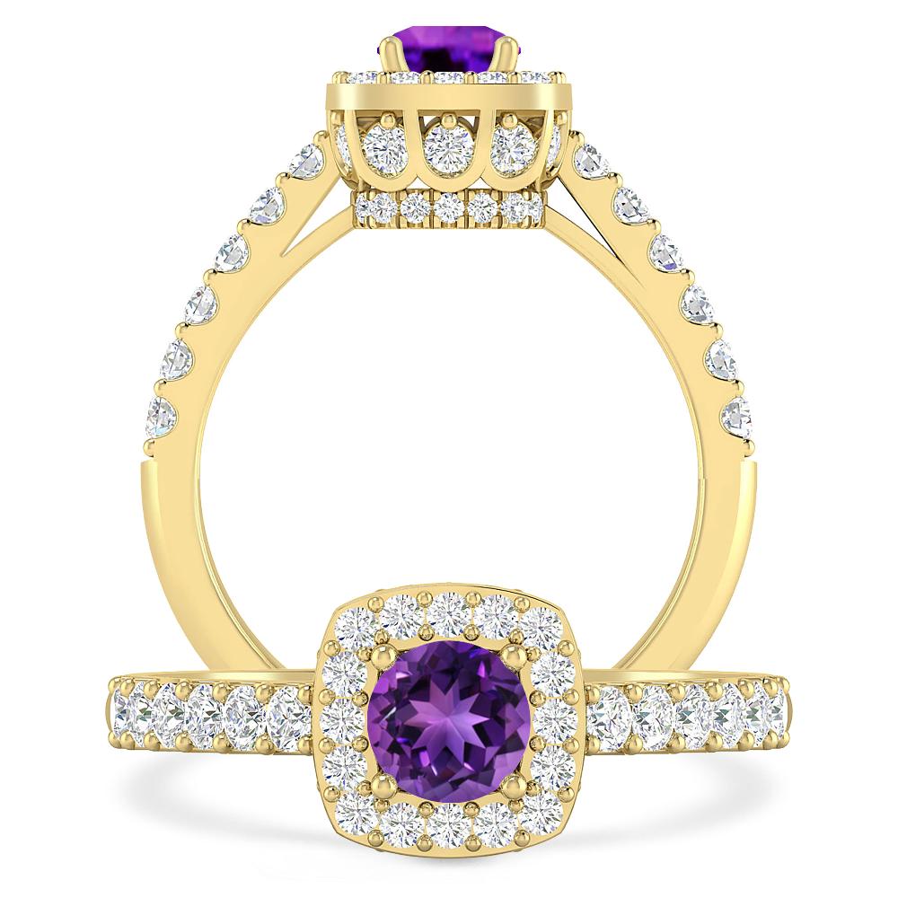 Yellow Gold - Amethyst