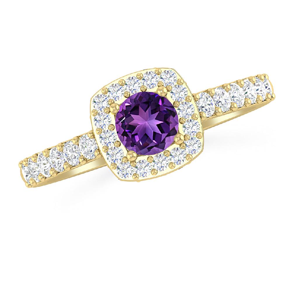 Yellow Gold - Amethyst