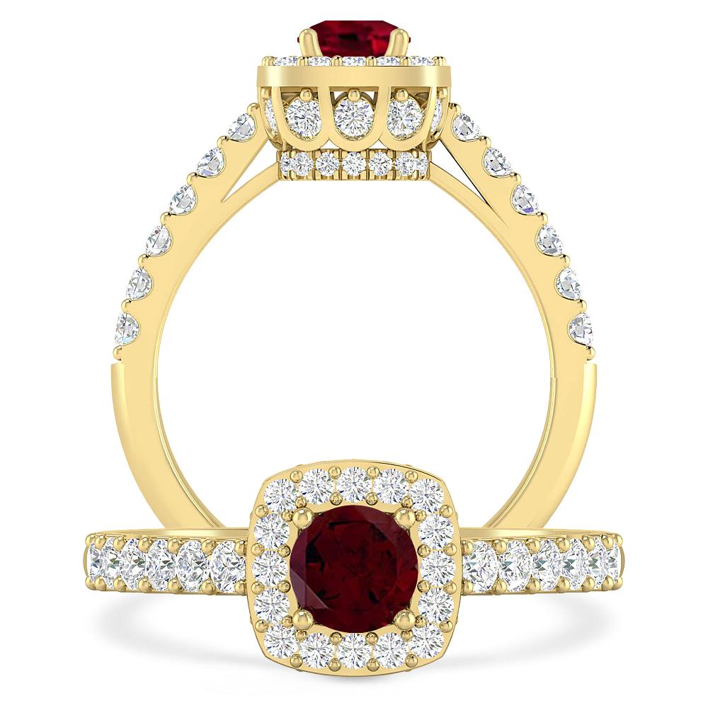 Yellow Gold - Garnet