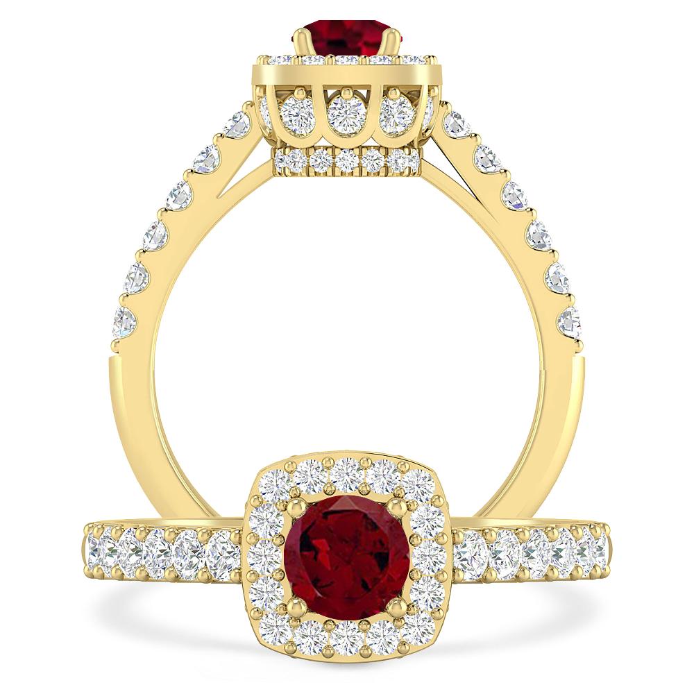 Yellow Gold - Garnet