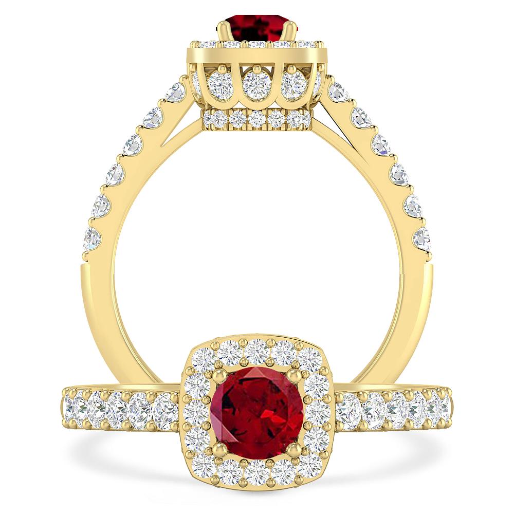 Yellow Gold - Garnet