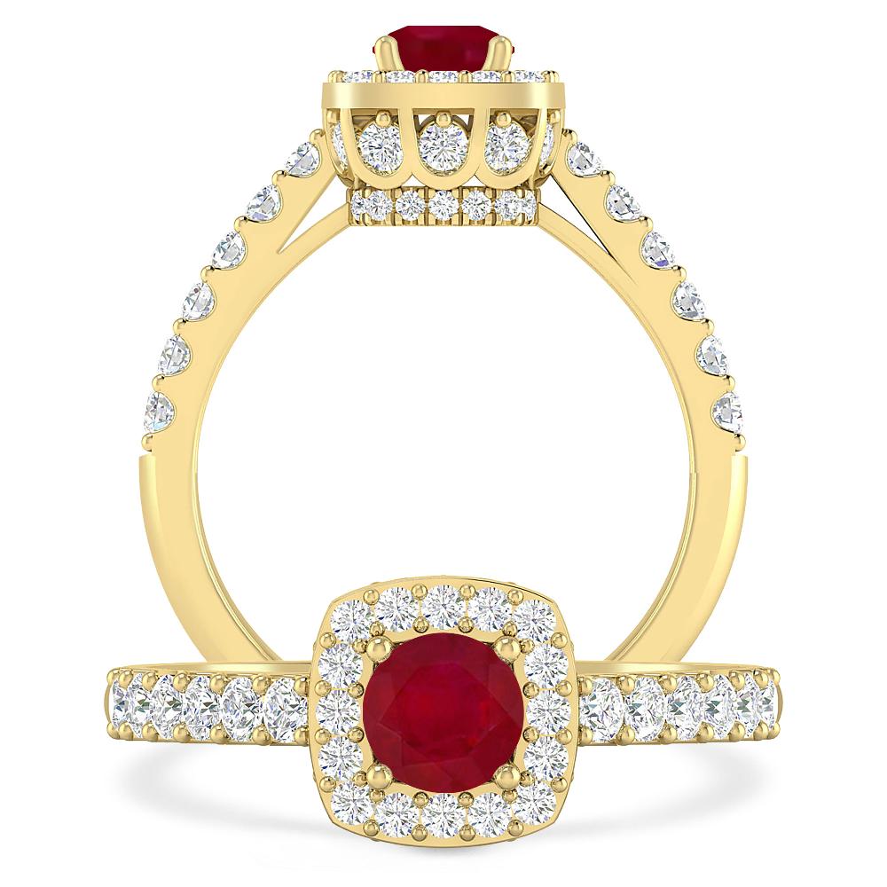 Yellow Gold - Ruby