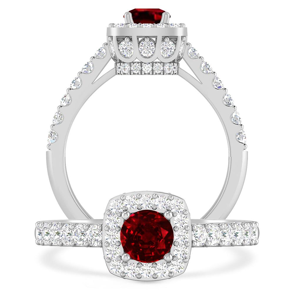 White Gold - Ruby