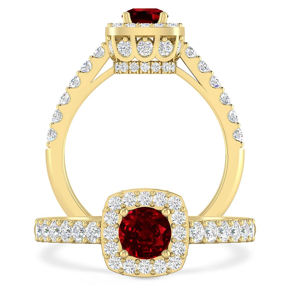 Yellow Gold - Ruby