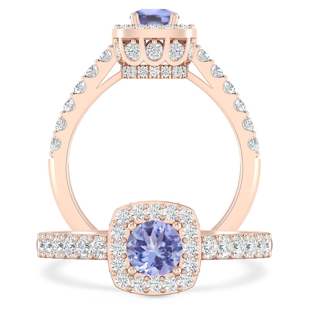 Rose Gold - Tanzanite