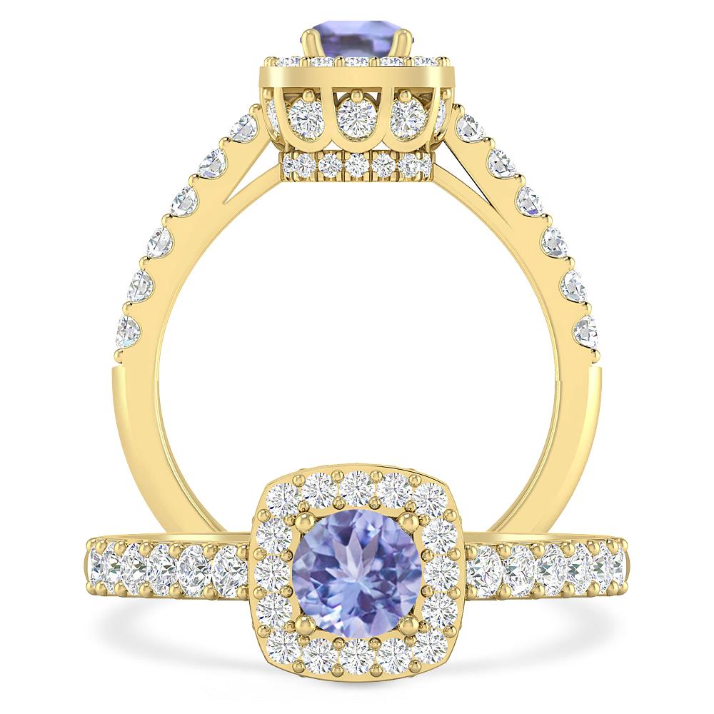 Yellow Gold - Tanzanite