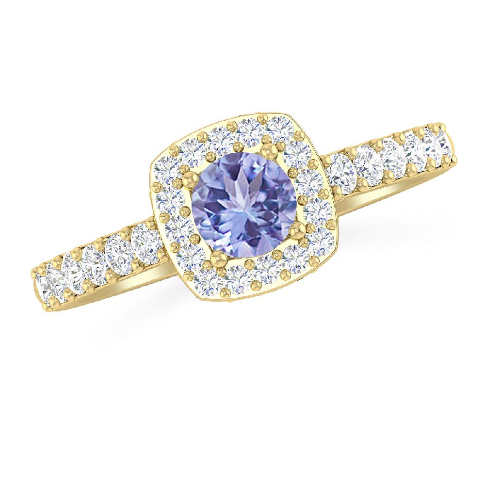 Yellow Gold - Tanzanite