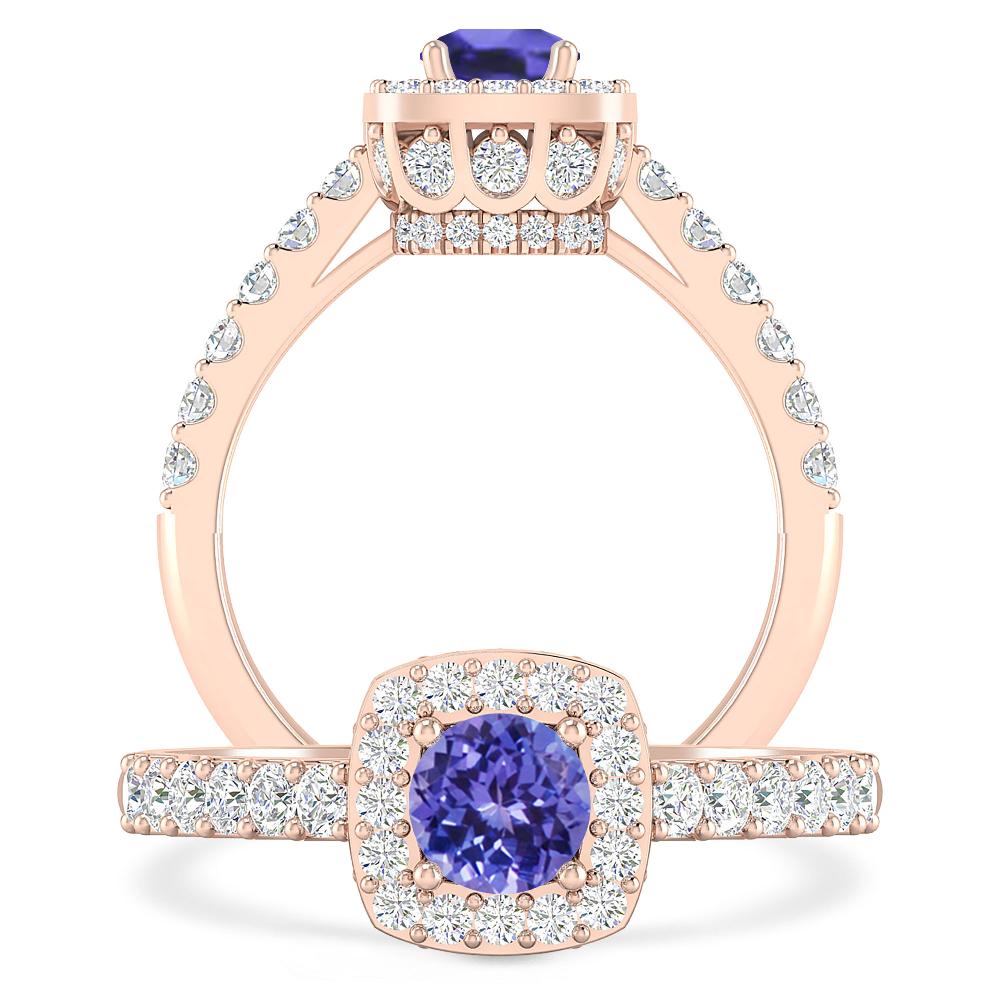 Rose Gold - Tanzanite