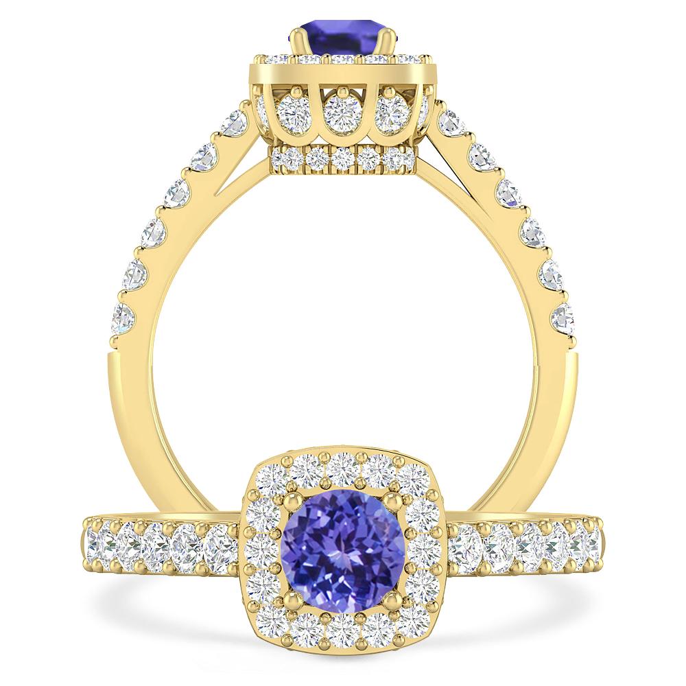 Yellow Gold - Tanzanite