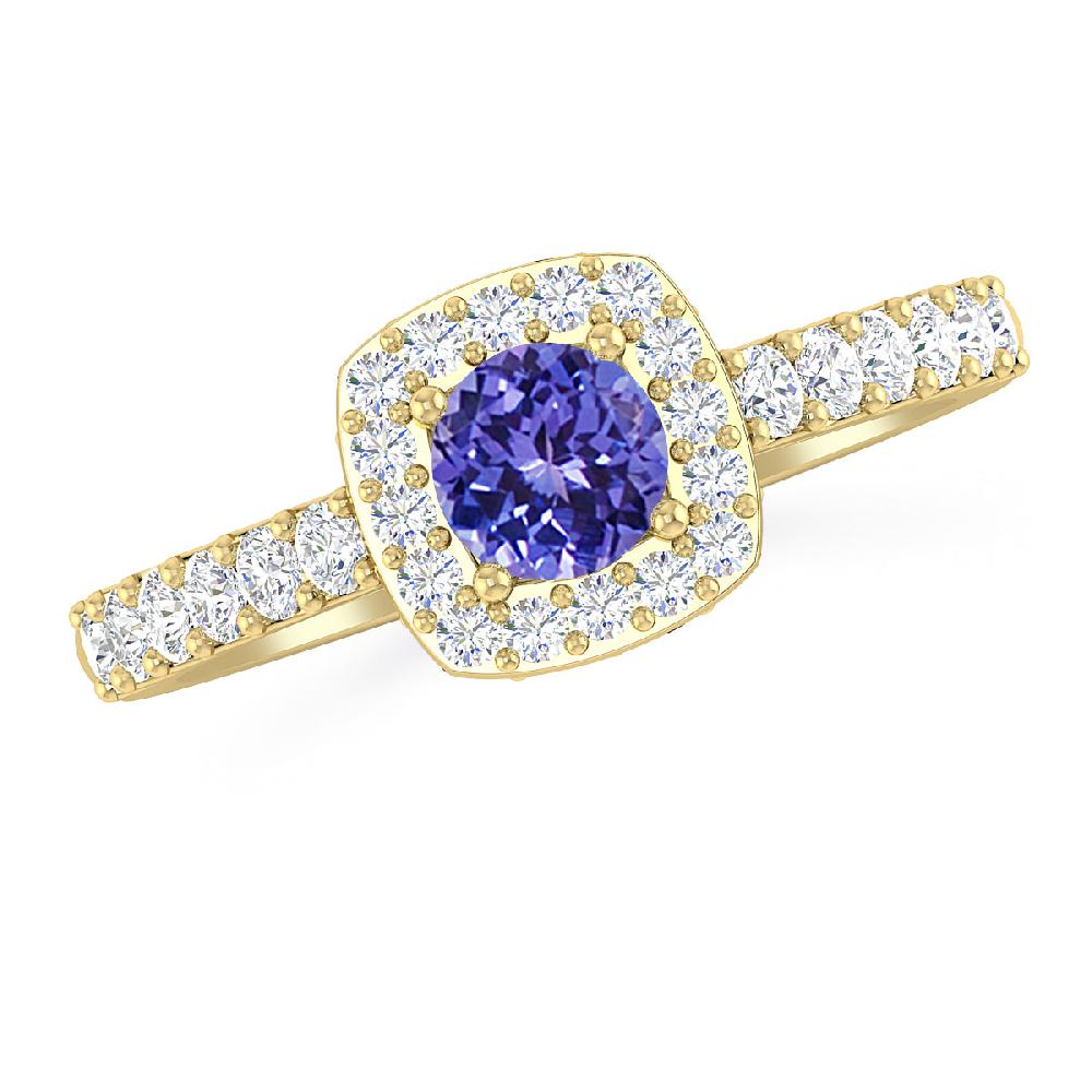 Yellow Gold - Tanzanite