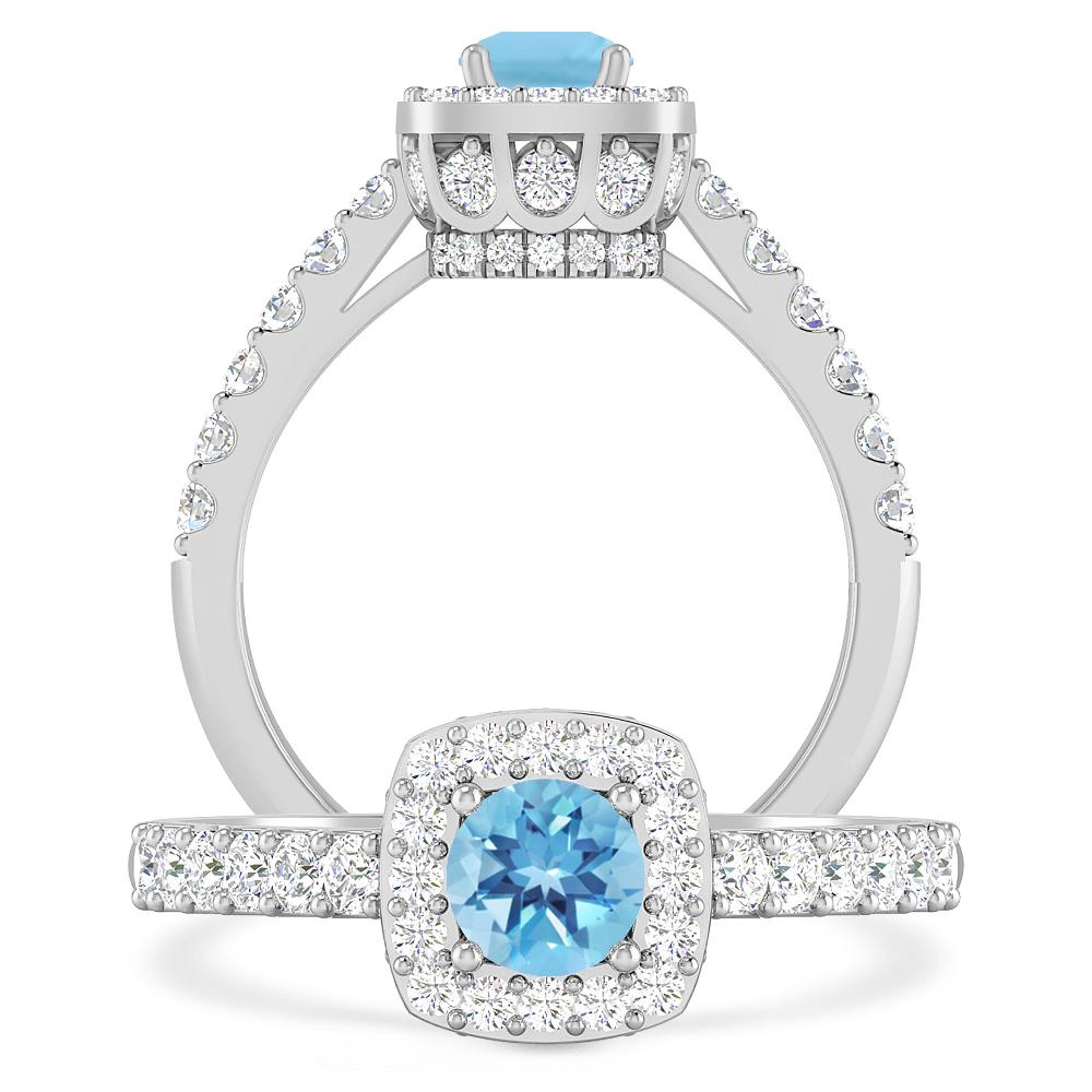 White Gold - Blue Topaz