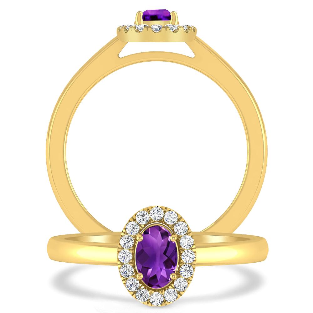 Yellow Gold - Amethyst