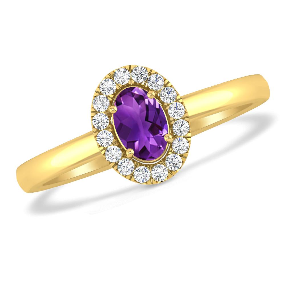 Yellow Gold - Amethyst