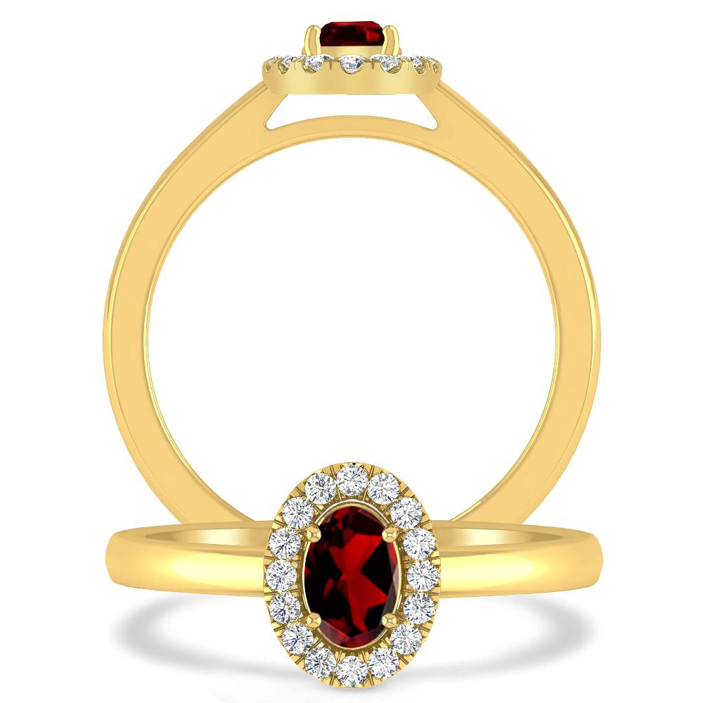 Yellow Gold - Garnet