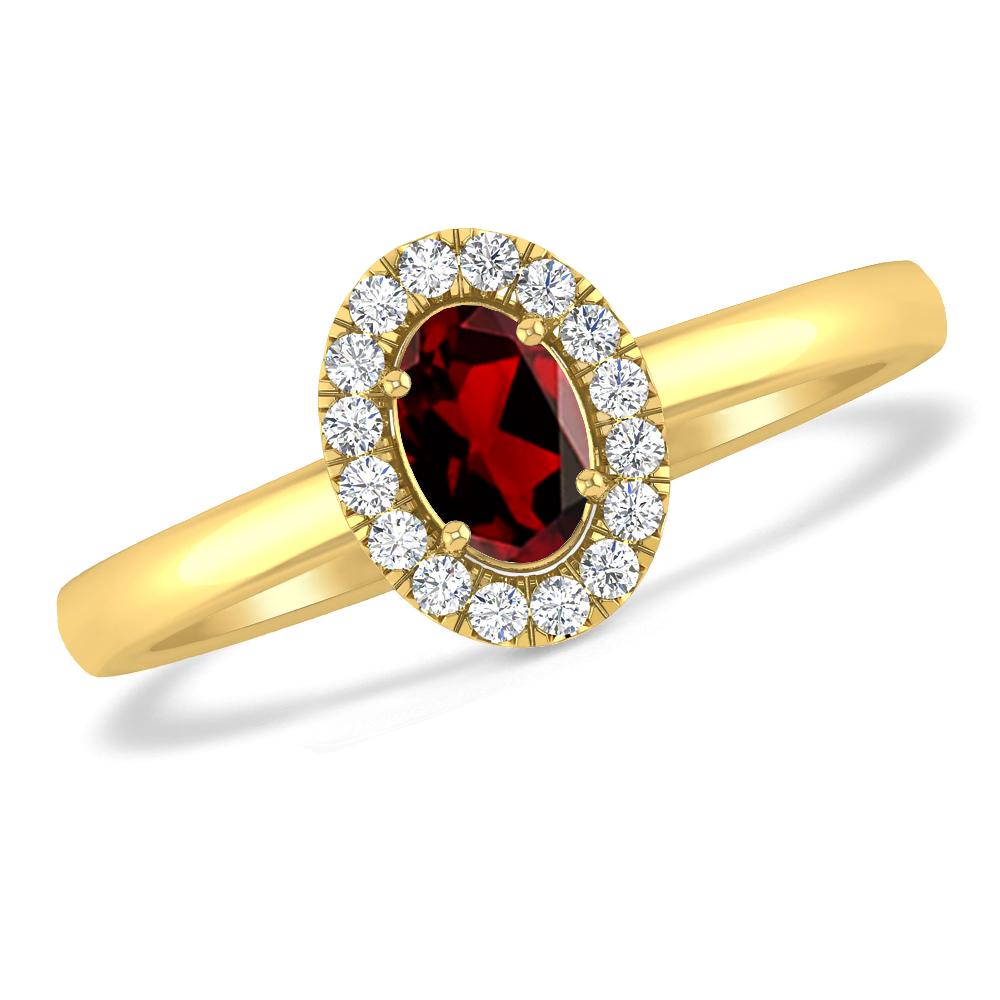 Yellow Gold - Garnet