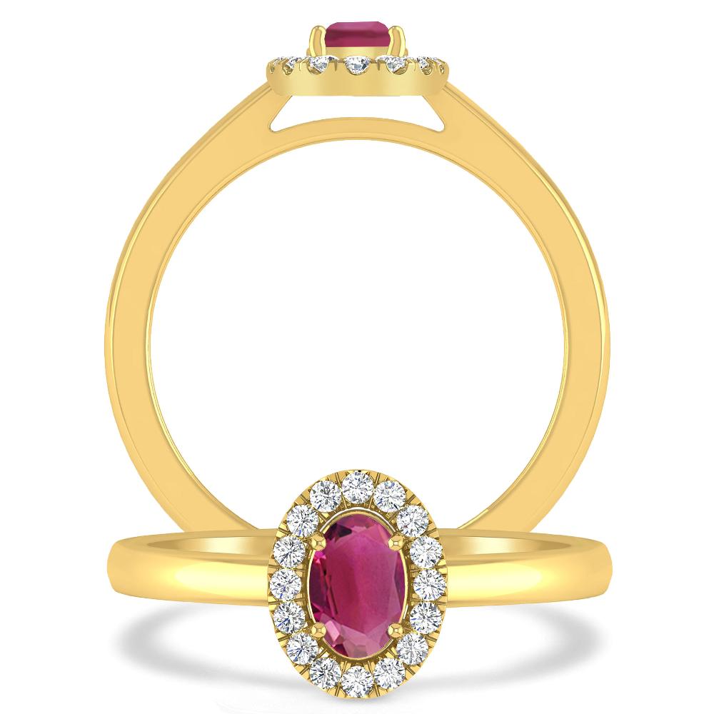 Yellow Gold - Pink Tourmaline