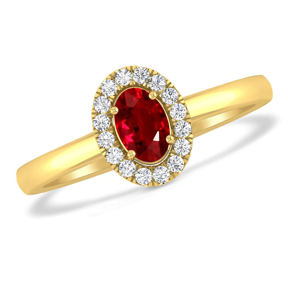 Yellow Gold - Ruby