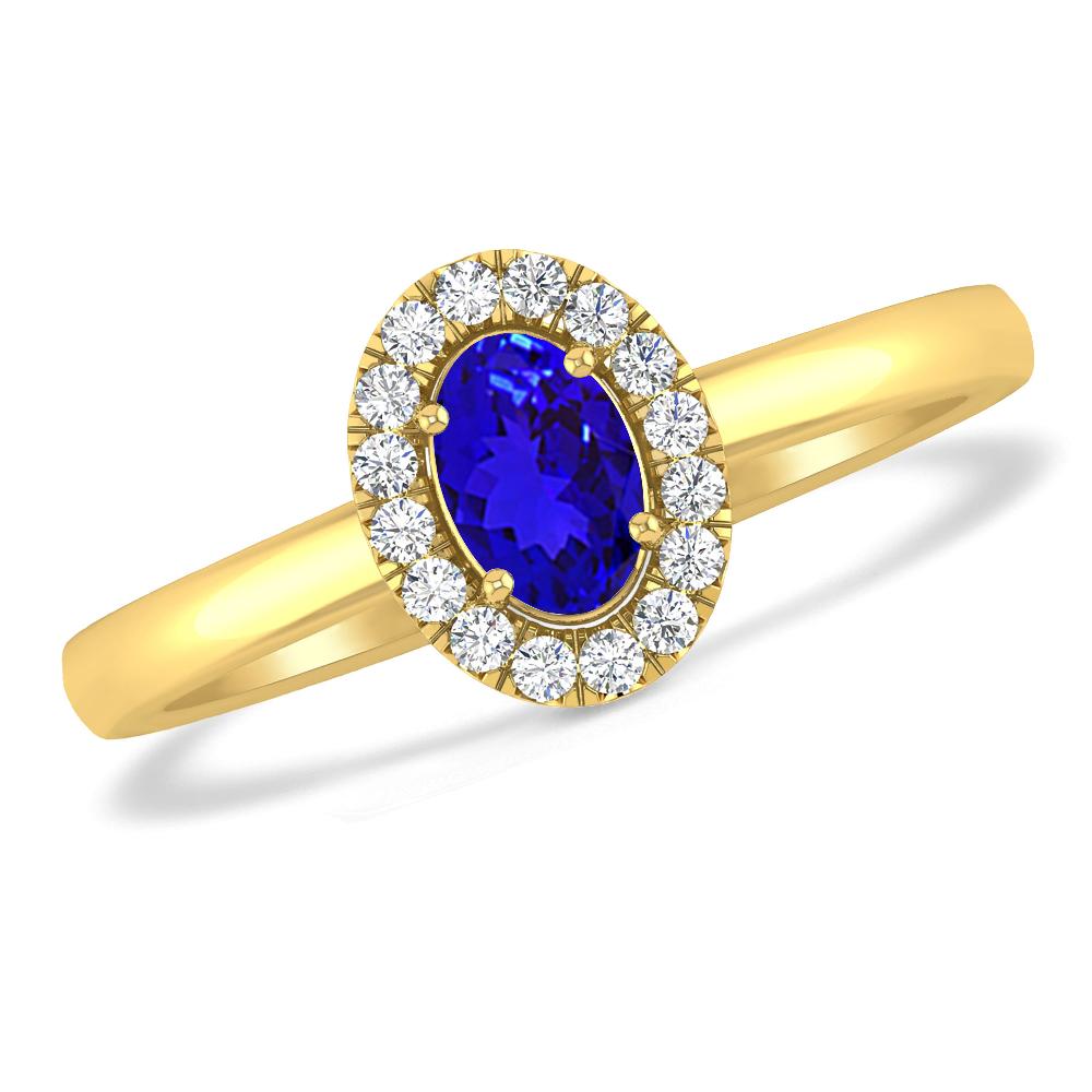 Yellow Gold - Tanzanite