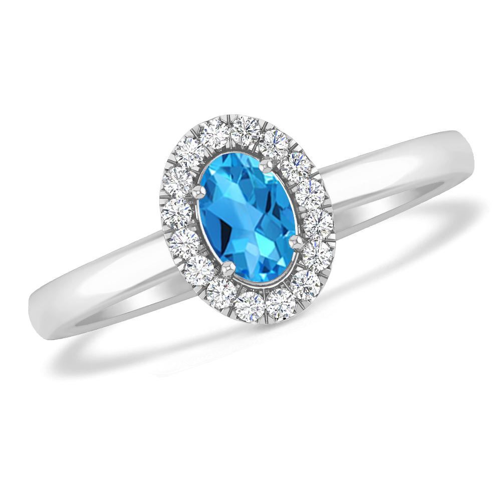 White Gold - Blue Topaz