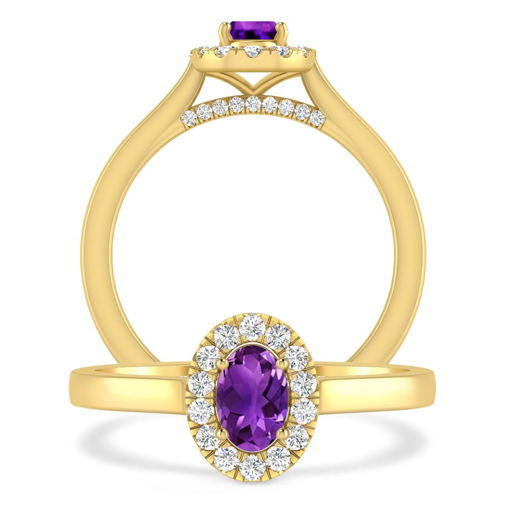 Yellow Gold - Amethyst