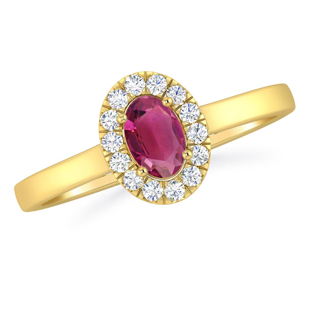 Yellow Gold - Pink Tourmaline