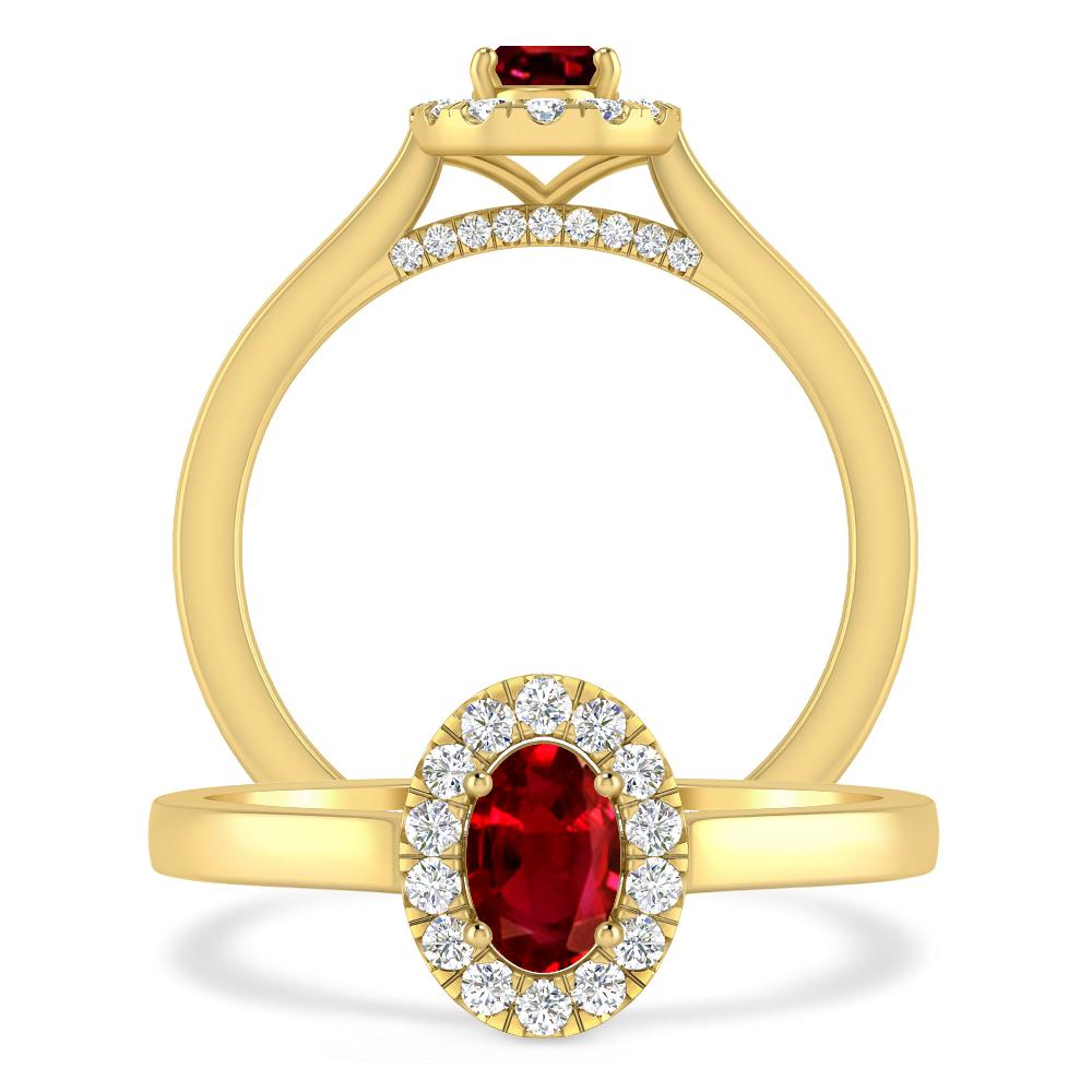 Yellow Gold - Ruby