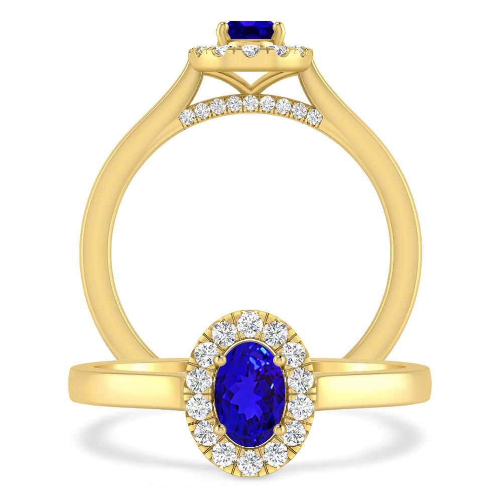 Yellow Gold - Tanzanite