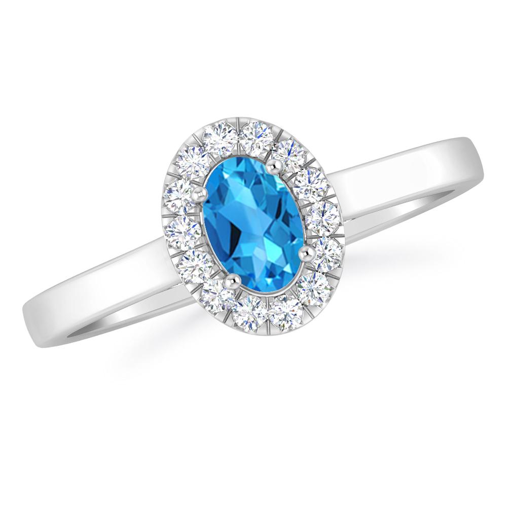 White Gold - Blue Topaz