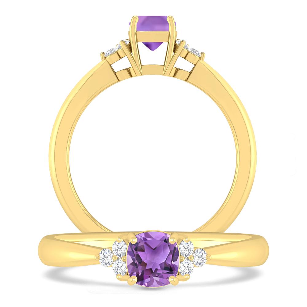 Yellow Gold - Amethyst