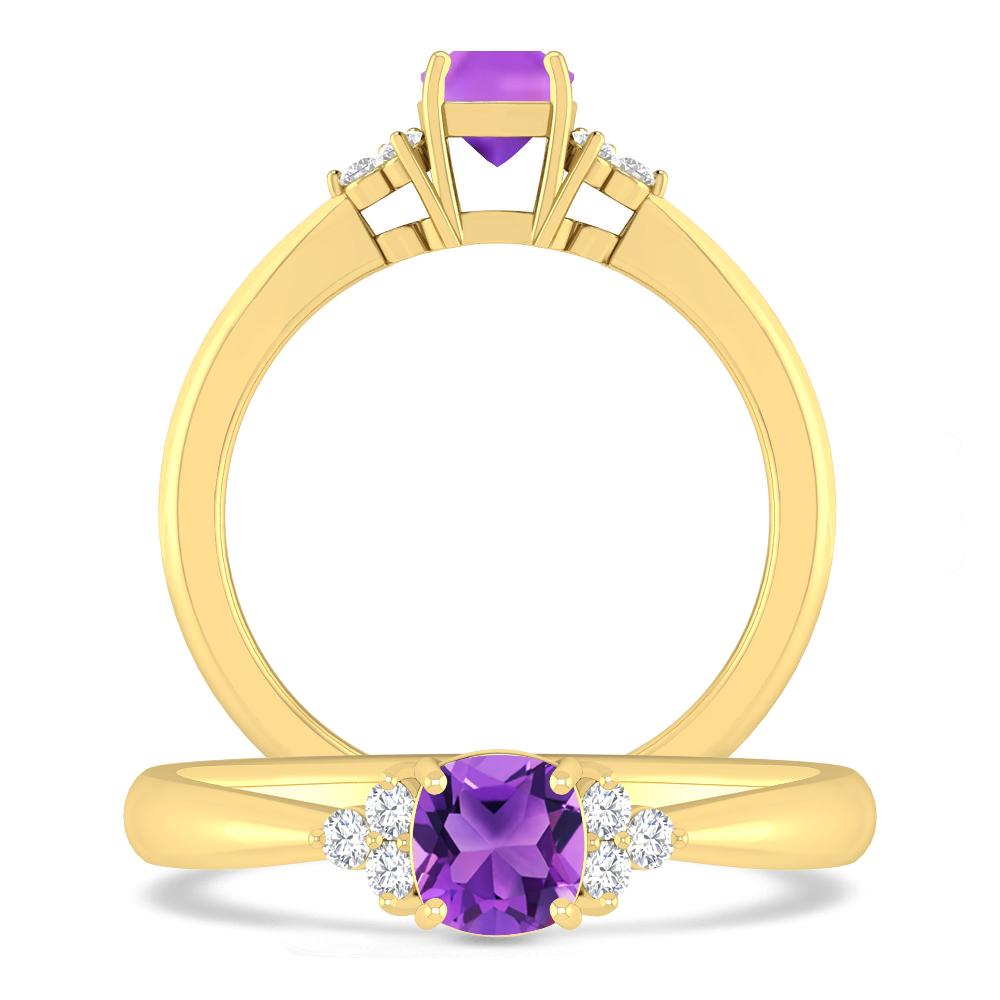 Yellow Gold - Amethyst