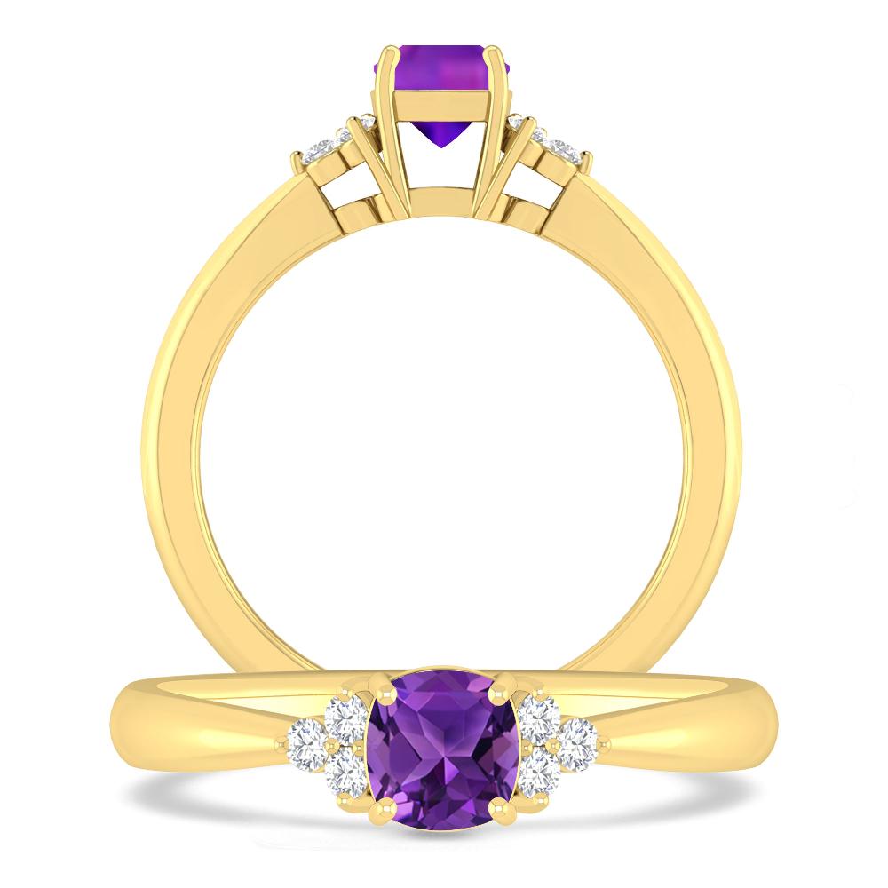 Yellow Gold - Amethyst