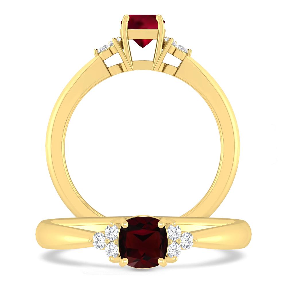 Yellow Gold - Garnet