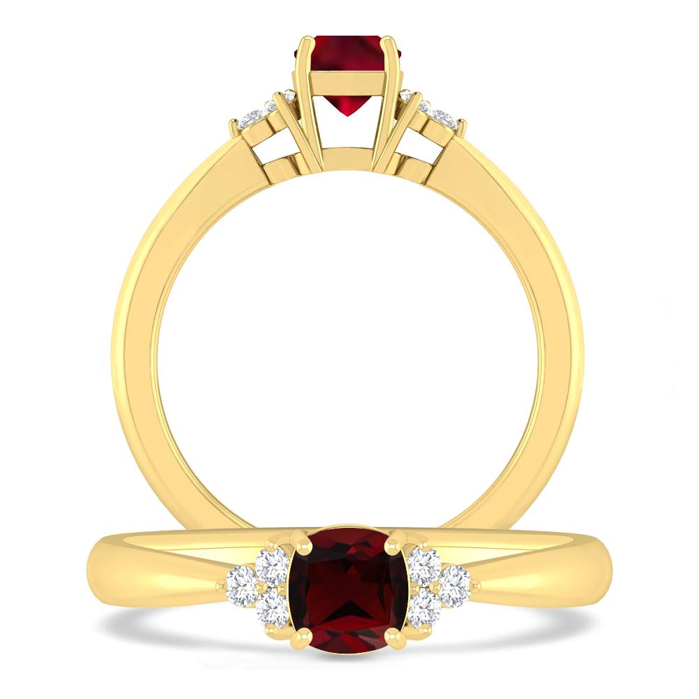 Yellow Gold - Garnet