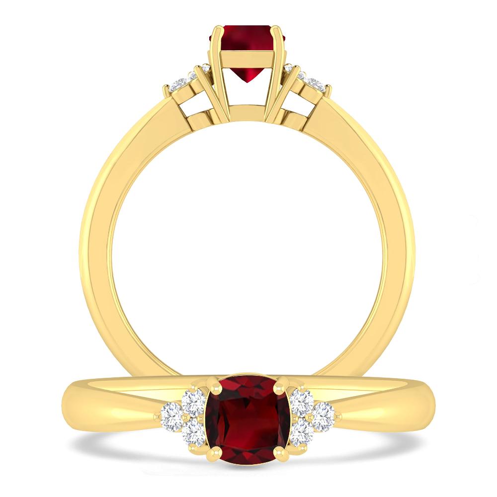 Yellow Gold - Garnet