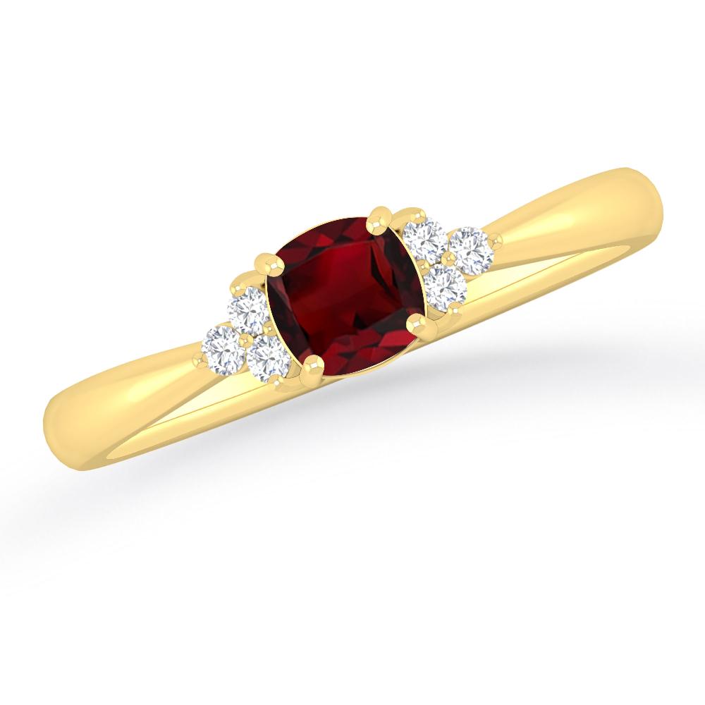 Yellow Gold - Garnet