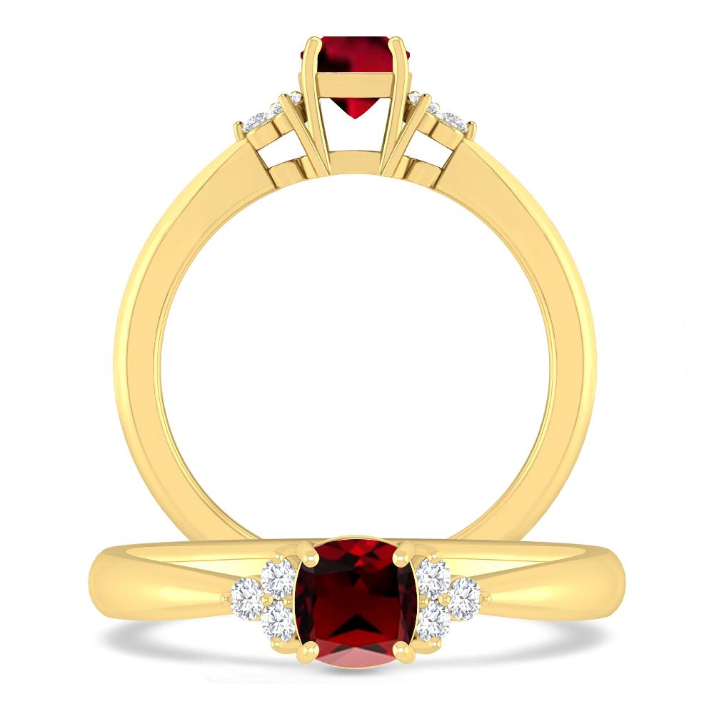 Yellow Gold - Garnet