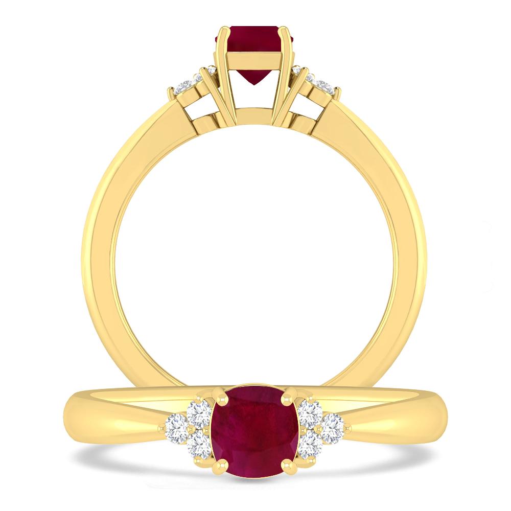 Yellow Gold - Ruby