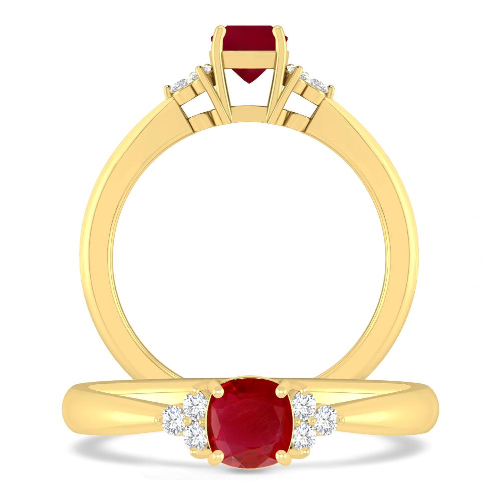 Yellow Gold - Ruby