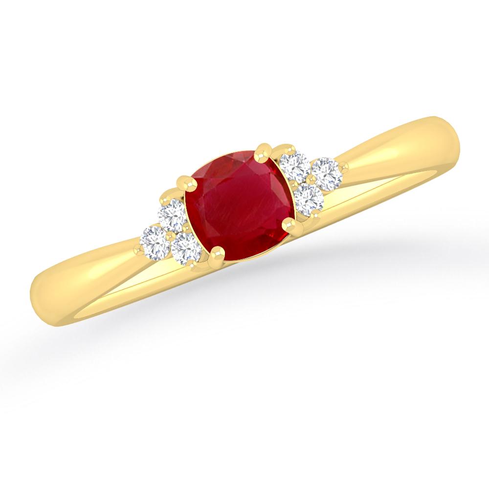 Yellow Gold - Ruby