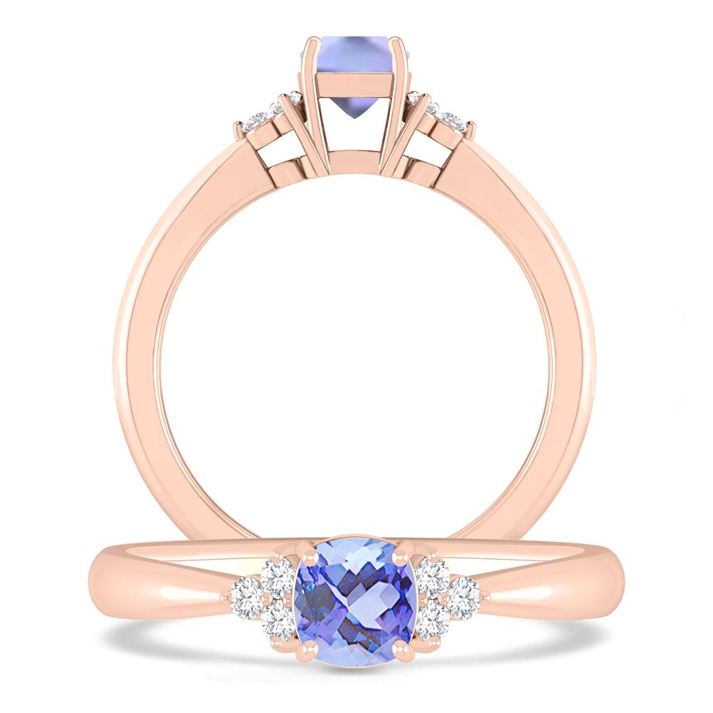 Rose Gold - Tanzanite