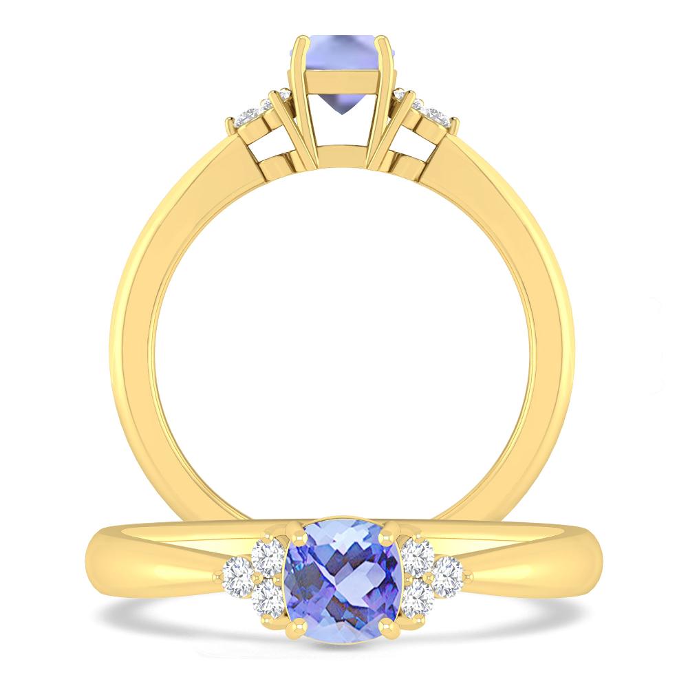 Yellow Gold - Tanzanite