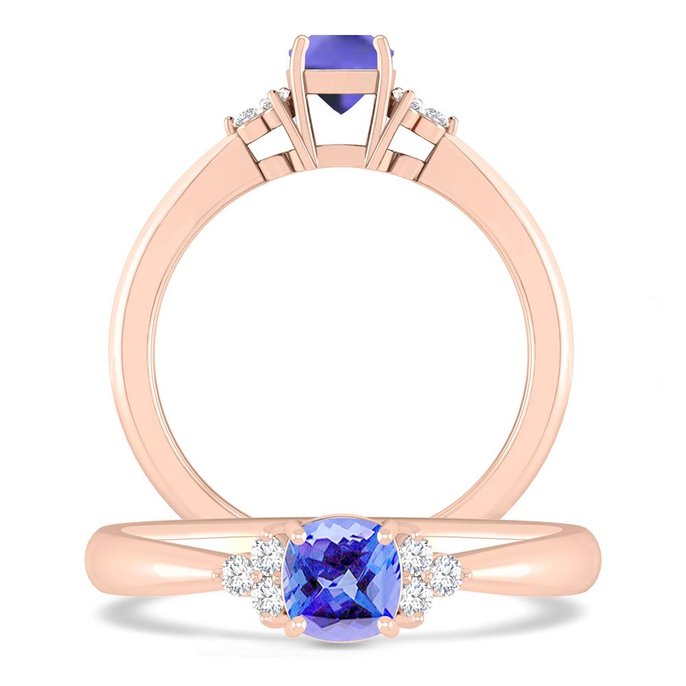 Rose Gold - Tanzanite