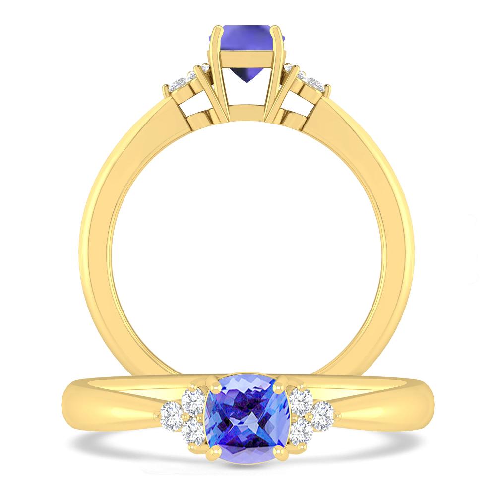 Yellow Gold - Tanzanite