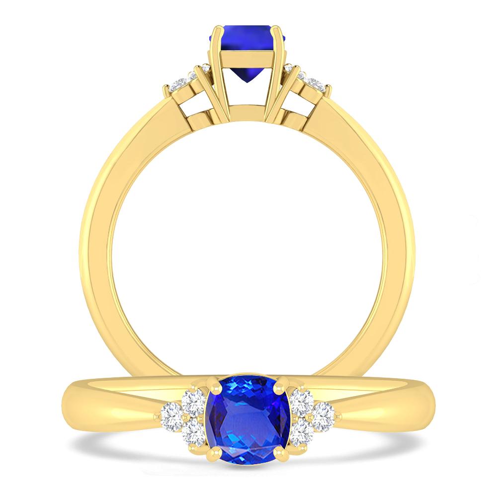 Yellow Gold - Tanzanite